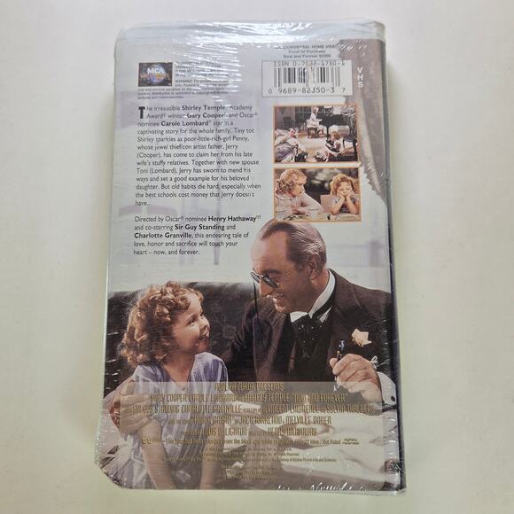 Shirley Temple Now and Forever VHS 2004 Colorized Sealed Clamshell Gary Cooper - Picture 2 of 6